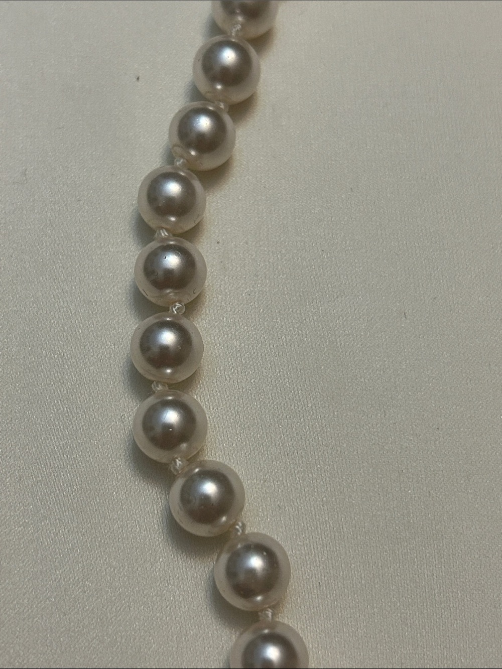 Classic White Pearl Strand Necklace with Silver Clasp - Picture 3 of 9
